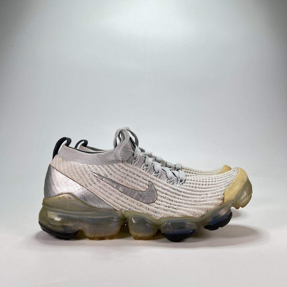 Nike Air VaporMax Flyknit 3 Grey Silver Casual Sneakers AJ6910-101 Womens Size 7